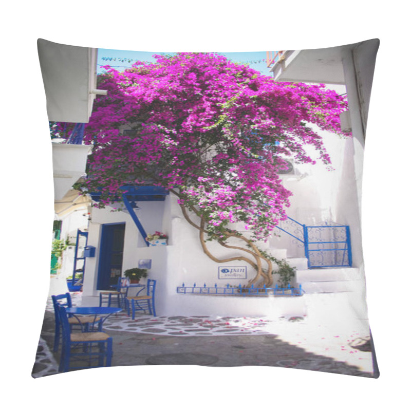 Personality  Narrow Streets Of Skiathos Town, Greece Pillow Covers