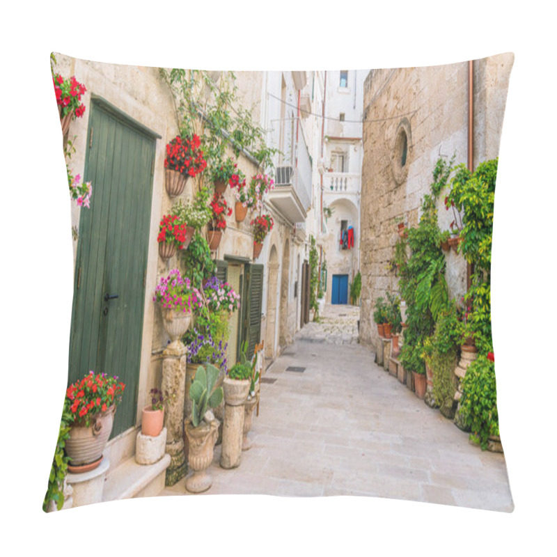 Personality  Scenic Sight In Monopoli, Bari Province, Puglia (Apulia), Southern Italy. Pillow Covers