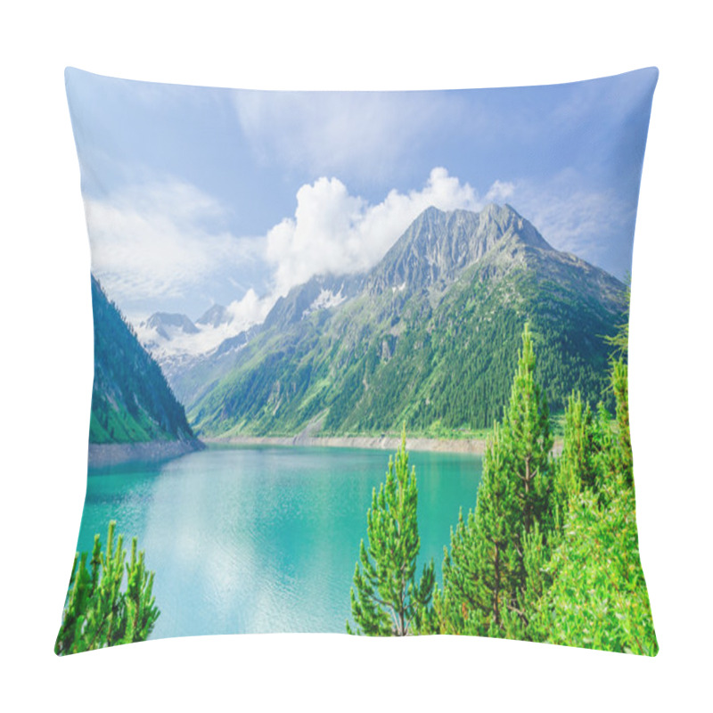 Personality  Azure Mountain Lake And High Alpine Peaks, Austria Pillow Covers