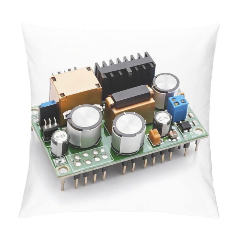 Personality  Buck Converter Isolated On A White Background Pillow Covers