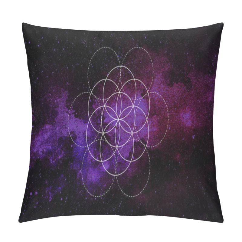 Personality  Mystical Sacred Geometry Vector Symbol. Spirituality, Harmony Illustration Pillow Covers