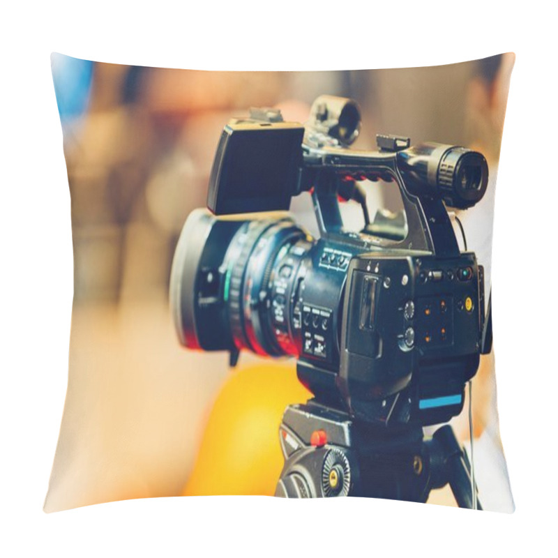 Personality  TV Camera Recording Press Conference Pillow Covers