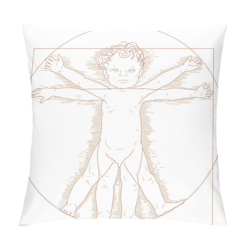 Personality  Vitruvian Child Pillow Covers