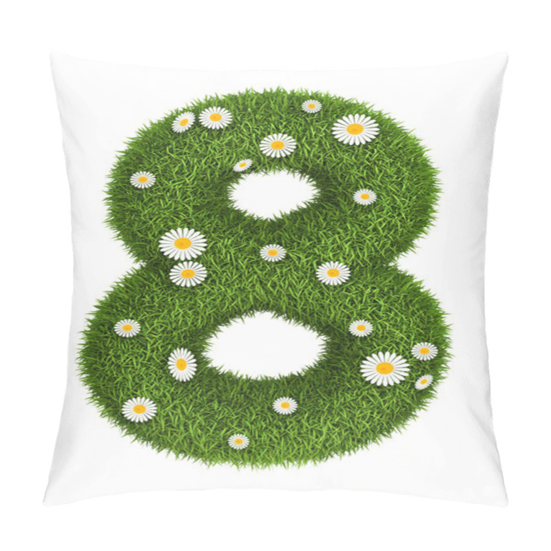 Personality  Natural Grass Number 8 Pillow Covers