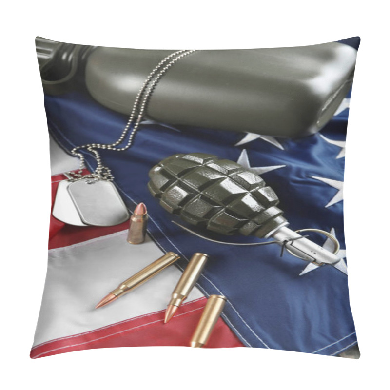 Personality  Military Set On American Flag Pillow Covers