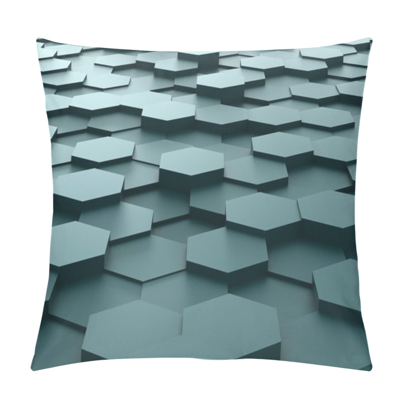 Personality  Background Of 3d Hexagon Blocks Pillow Covers