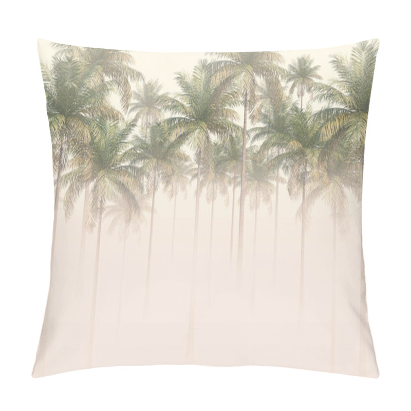 Personality  Palm Tree On The Background Of The Ocean Pillow Covers