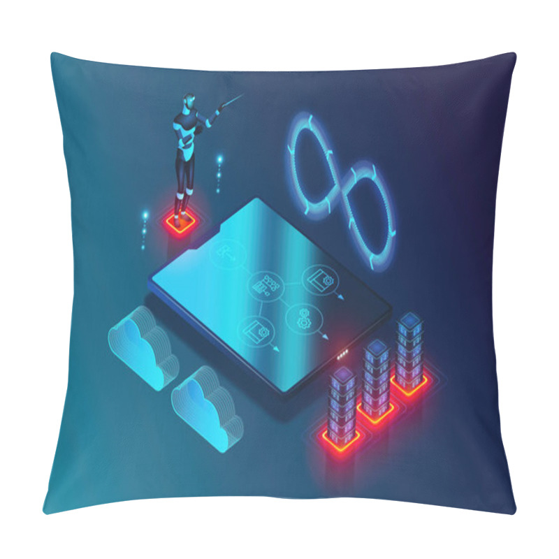 Personality  Application Release Orchestration (ARO) - Application Release Automation (ARA) - Tools And Solutions To Improve Application Releases - Conceptual 3D Illustration Pillow Covers