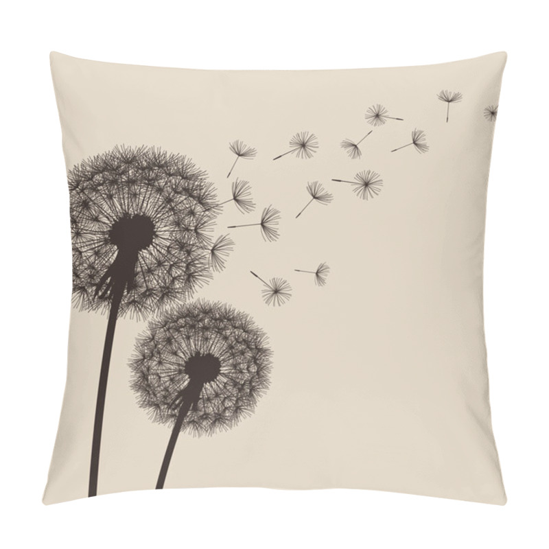 Personality  Nature Background With Flowers Dandelions Pillow Covers