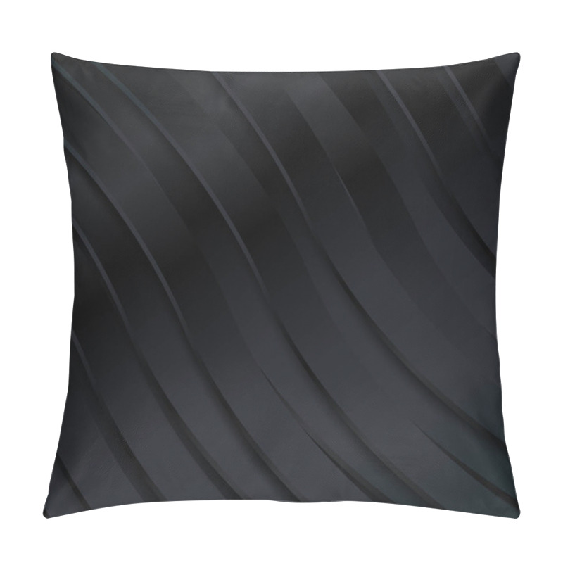 Personality  Black Wavy Stripes Background. Abstract Vector Illustration Eps10 Pillow Covers