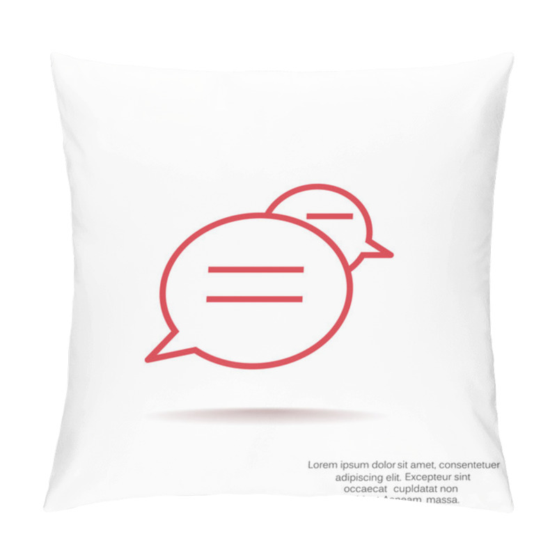 Personality  Dialogue Bubbles Web Icon Pillow Covers