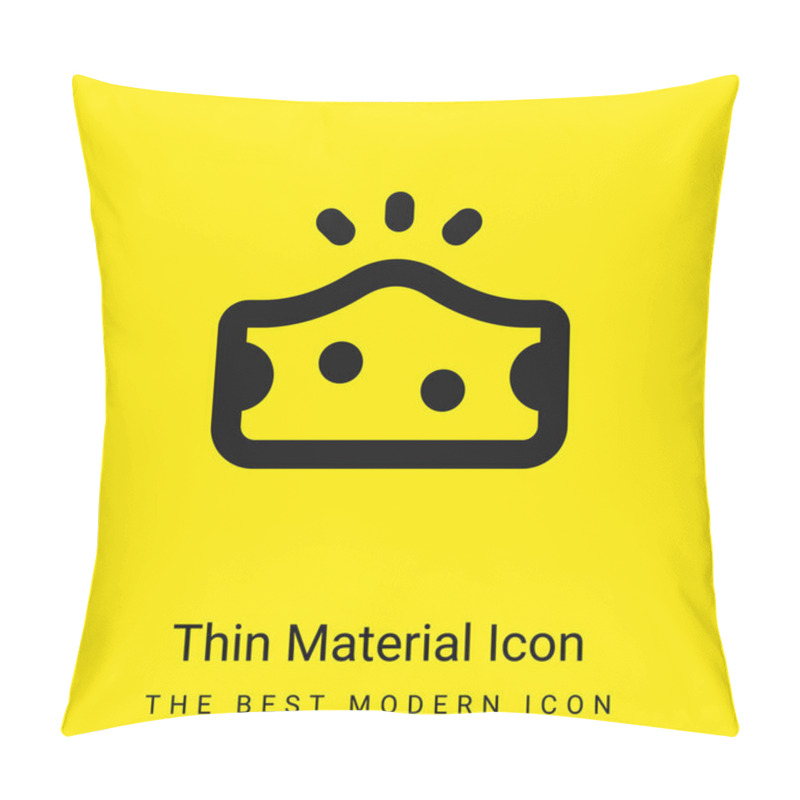 Personality  Allergy Minimal Bright Yellow Material Icon Pillow Covers