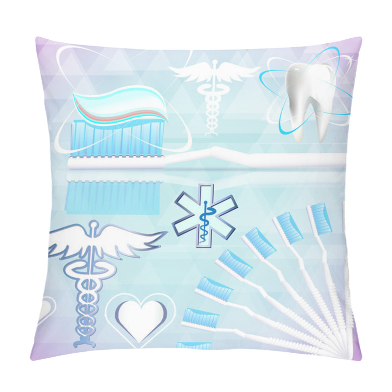 Personality  Medical Signs On Abstract Background Pillow Covers