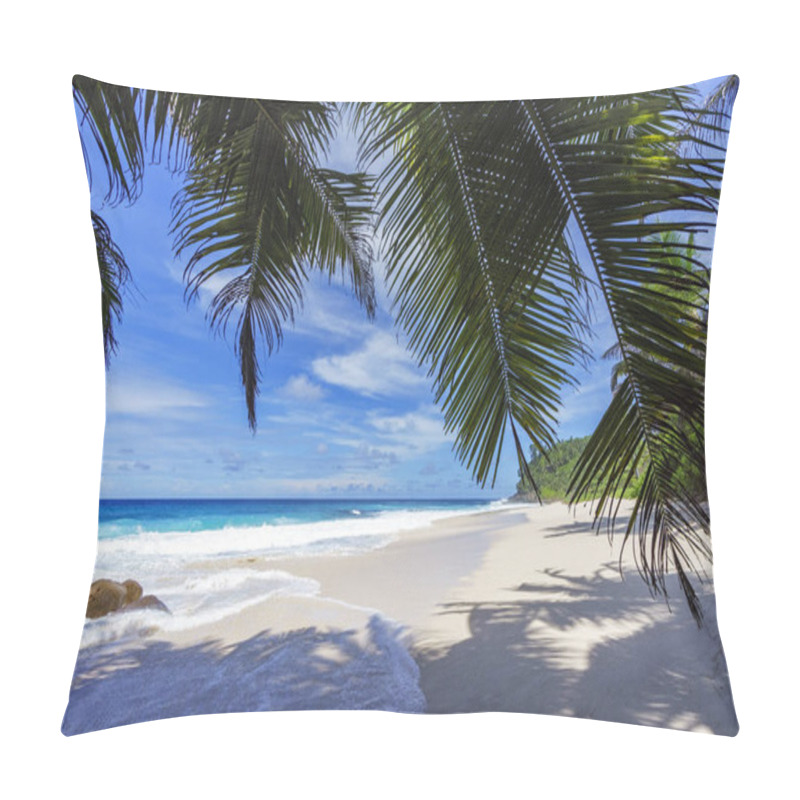 Personality  Beautiful Paradise Beach, Anse Bazarca, Seychelles 25 Pillow Covers