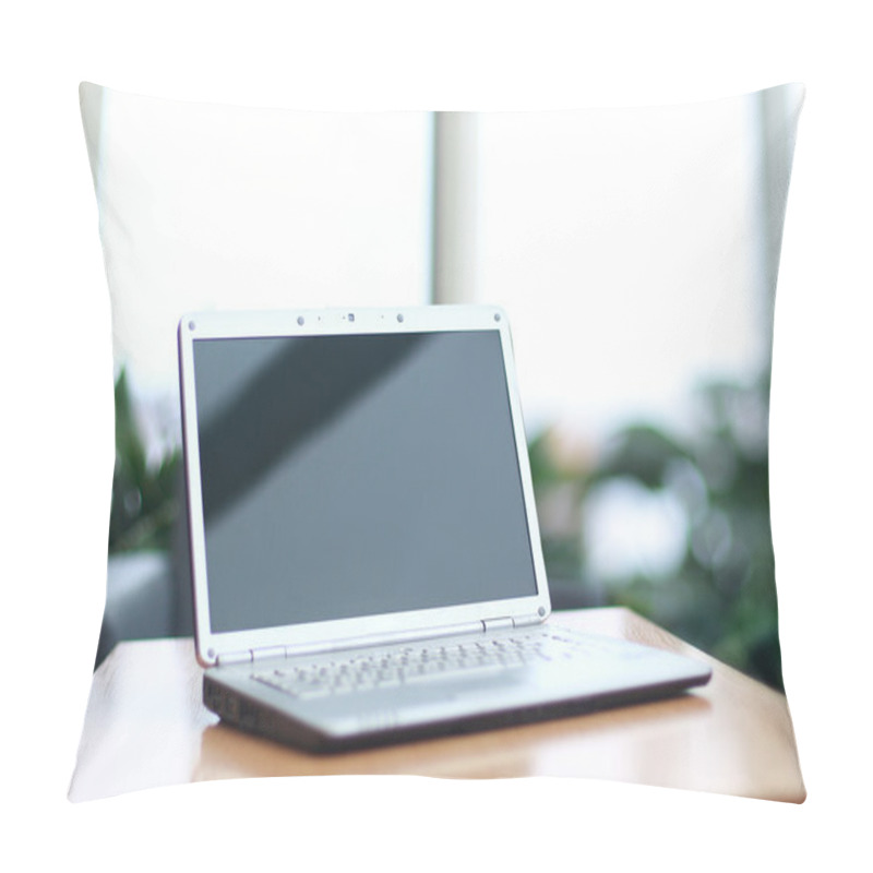 Personality  Thin Laptop On Office Desk Pillow Covers