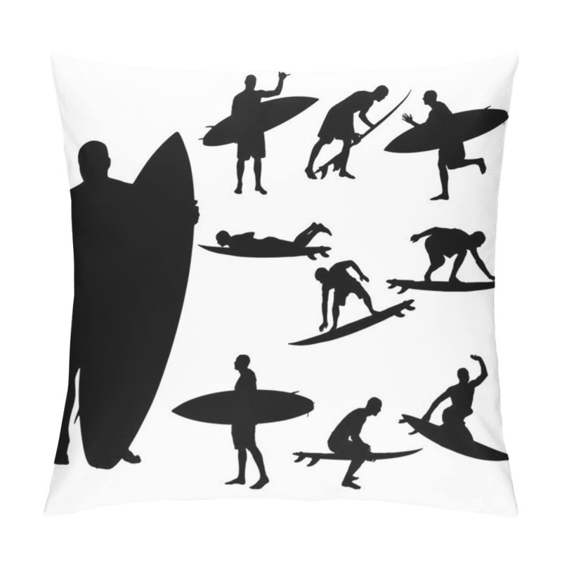 Personality  Vector Silhouette Of A Man. Pillow Covers