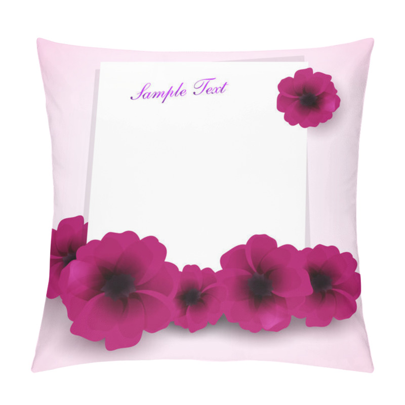 Personality  Vector Background With Red Flowers. Pillow Covers