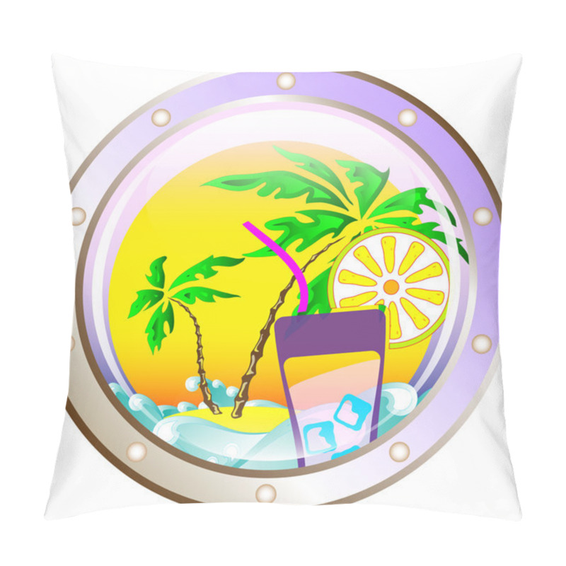 Personality  Background Vector: On Vacation At Sea Pillow Covers