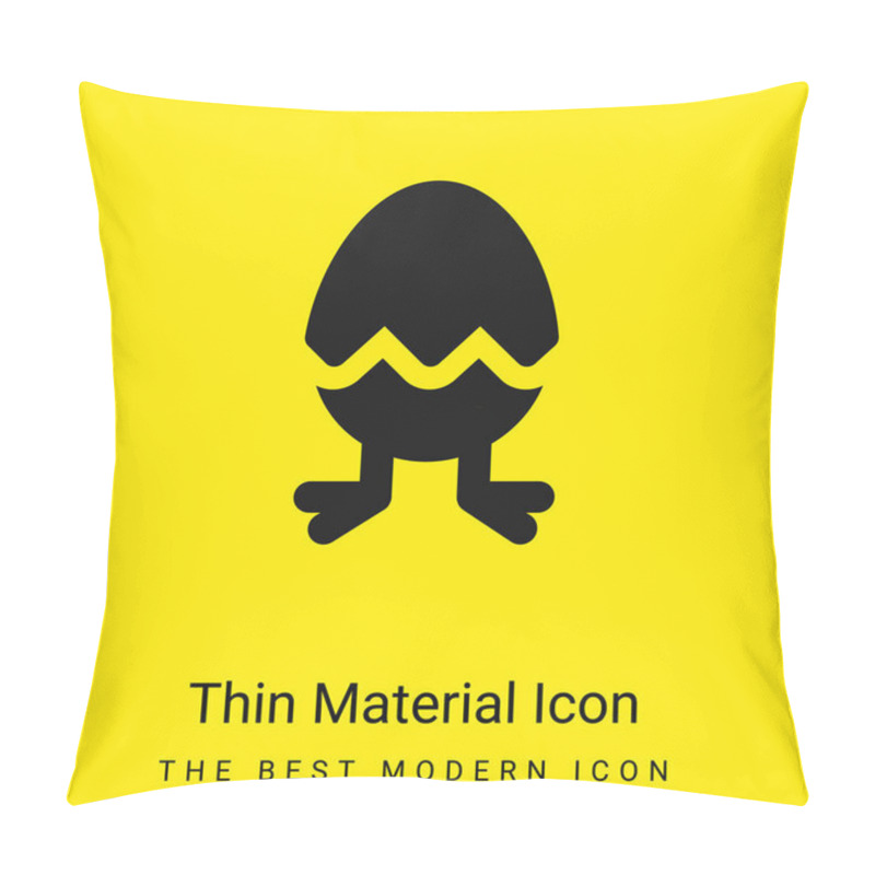 Personality  Birth Minimal Bright Yellow Material Icon Pillow Covers