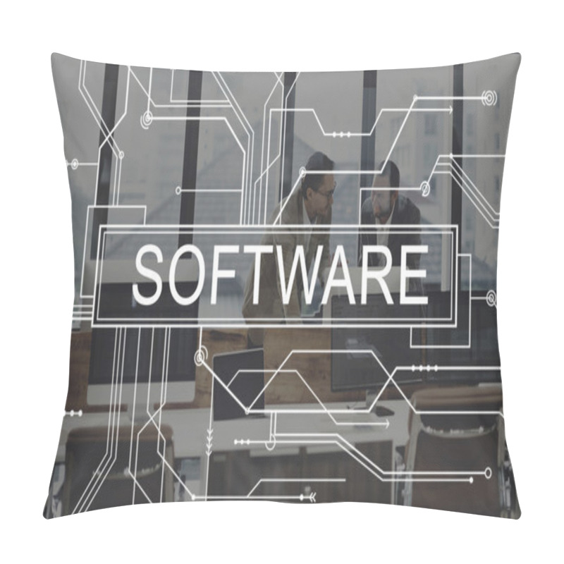 Personality  Colleagues Discussing And Software Pillow Covers