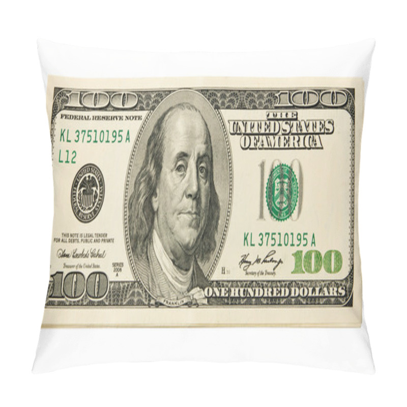 Personality  Dollar Bills U.S. On White Background Pillow Covers