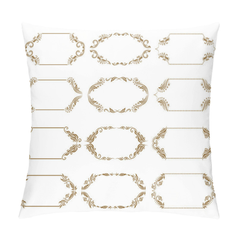 Personality  Set Of Ornate Vector Frames Pillow Covers