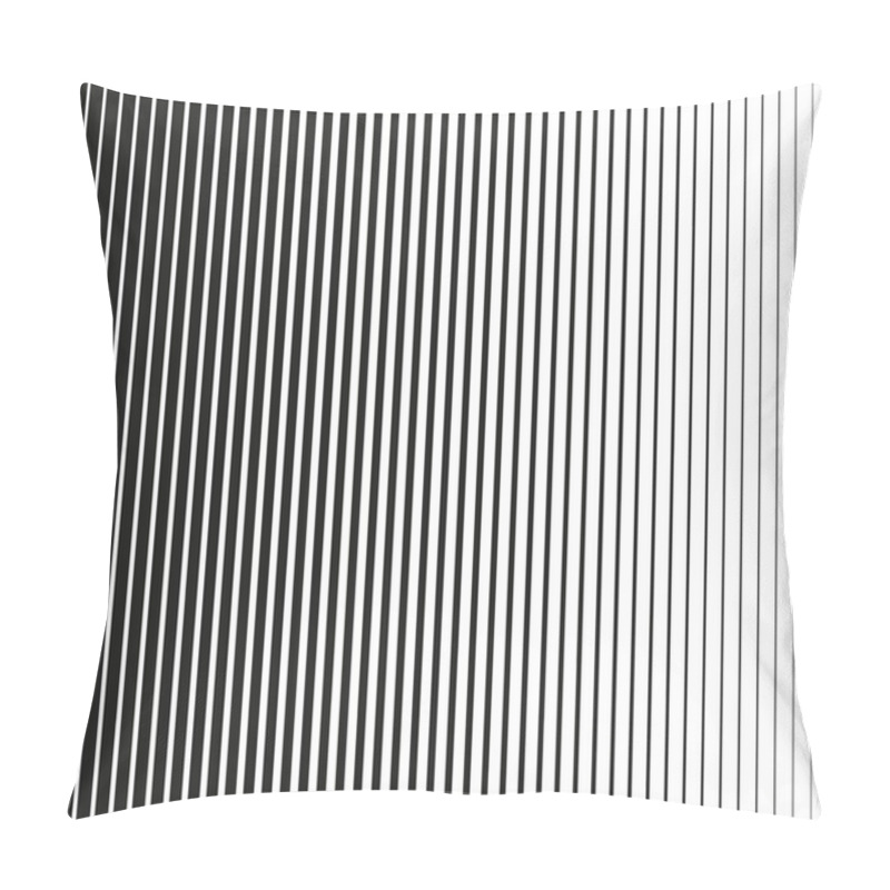 Personality  Vetical Line Halftone Pattern With Gradient Effect. Template For Backgrounds And Stylized Textures. Black Vector Elements On White Background. Pillow Covers