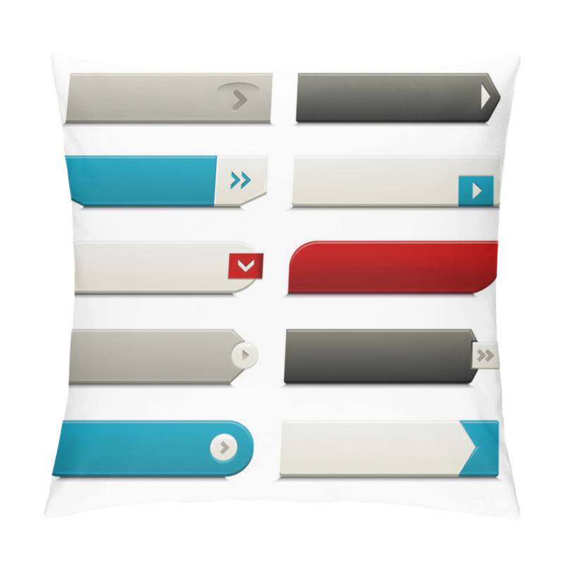 Personality  Flat Web Buttons Elements Pillow Covers