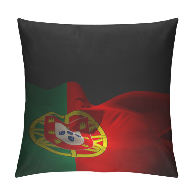 Personality  Composite Image Of Portugal Flag Waving Pillow Covers