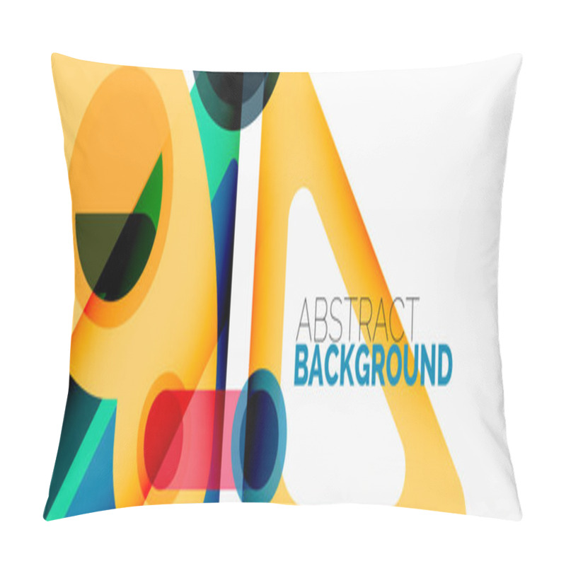 Personality  Geometric Primitives. Lines, Circles Abstract Background Pillow Covers