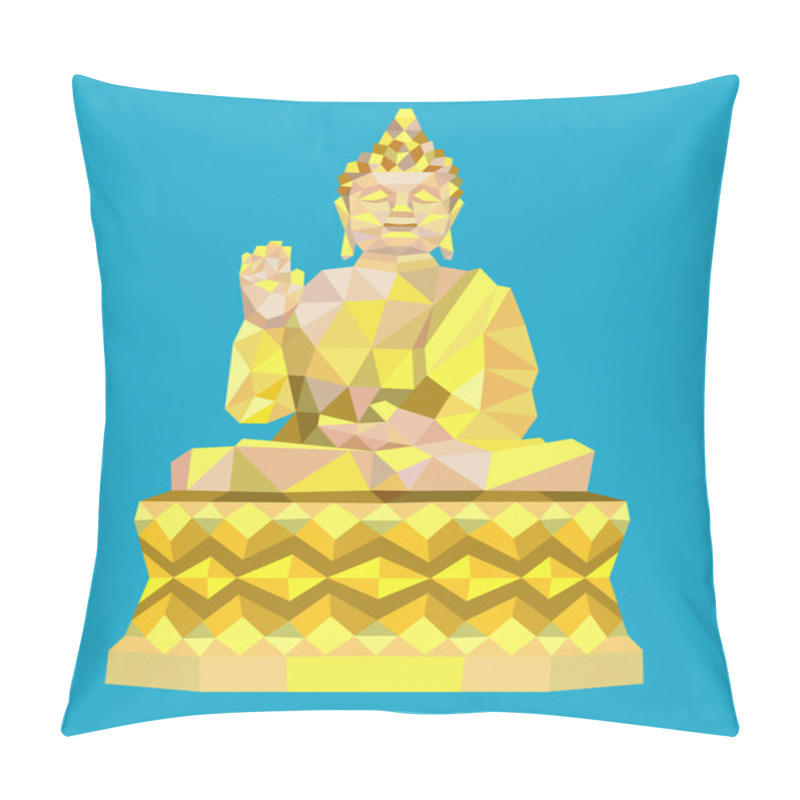 Personality  Buddha Low Polygon Style Decoration Pillow Covers