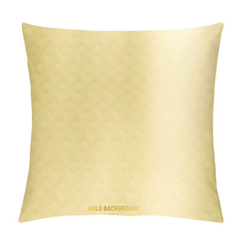 Personality  3D Realistic Cubes Pattern Geometric Symmetry Gold Gradient Colo Pillow Covers