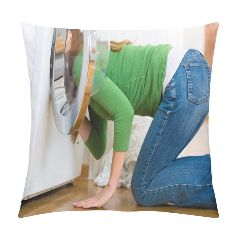 Personality  Housekeeper With Washing Machine Pillow Covers