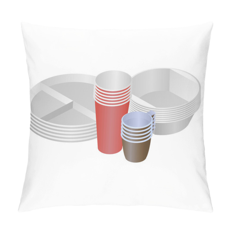 Personality  Plastic Dishes And Plates Pillow Covers