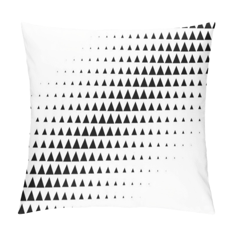 Personality  Triangles Halftone Vector Illustration. Triangle Geometric Background Texture And Pattern Pillow Covers