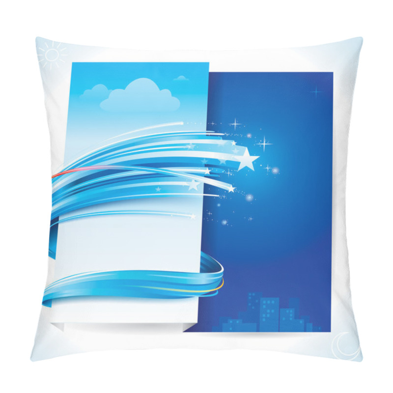 Personality  Day Night Theme Pillow Covers