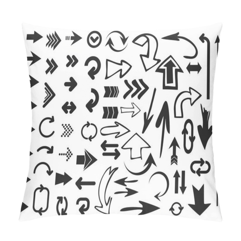 Personality  Vector Set Of Arrow Shapes Isolated On White Background   Pillow Covers