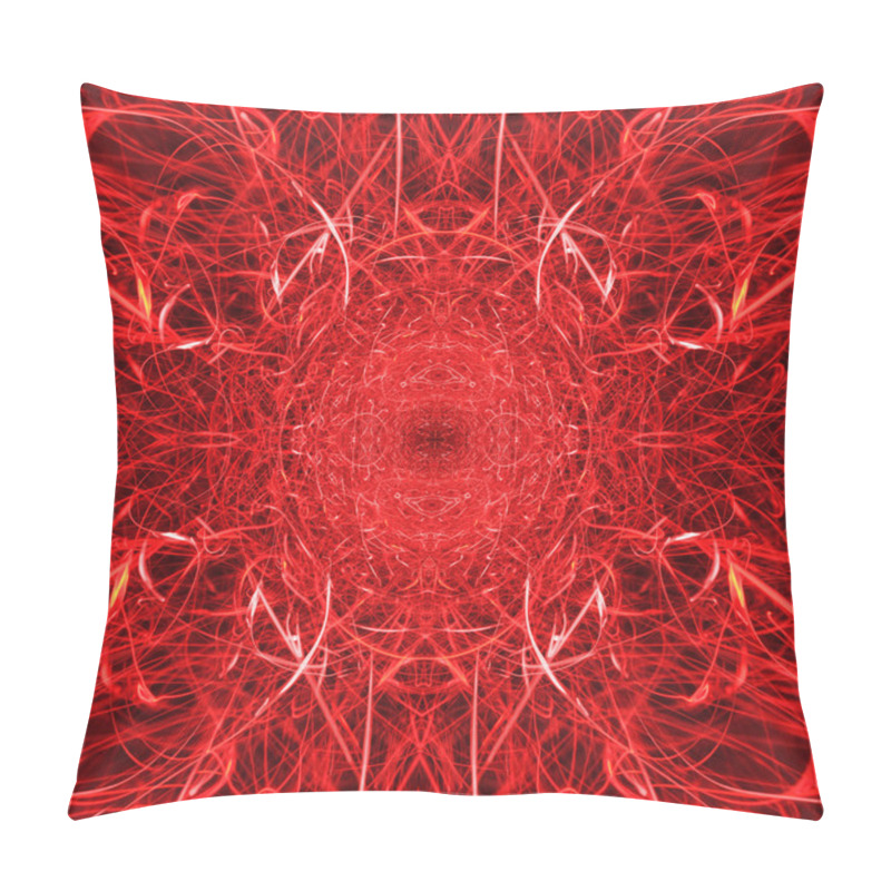 Personality  Fire Red Hot Flames And Sparks Background Texture With Satanic Hell Overtones. Pillow Covers