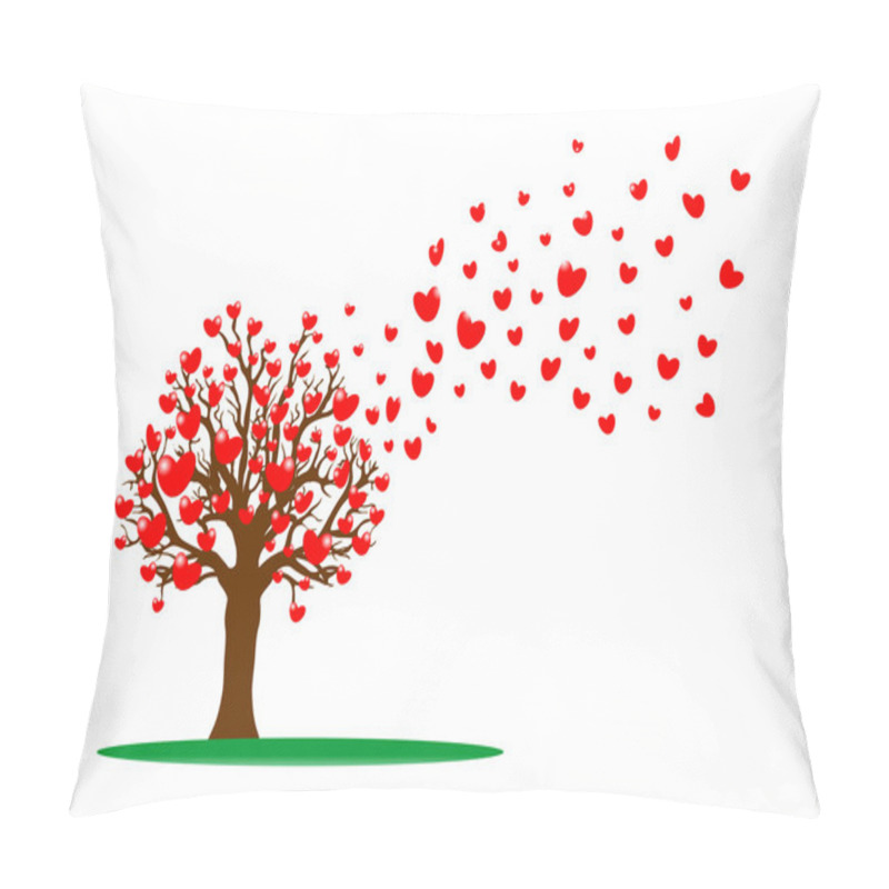 Personality  Tree And Red Hearts Pillow Covers