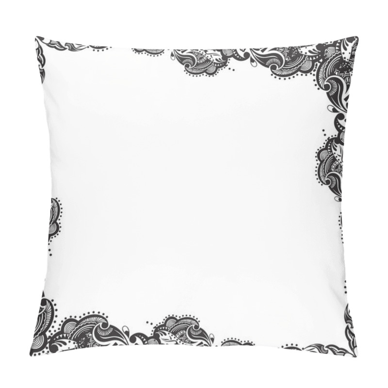 Personality  Abstract Floral Border Background Pillow Covers