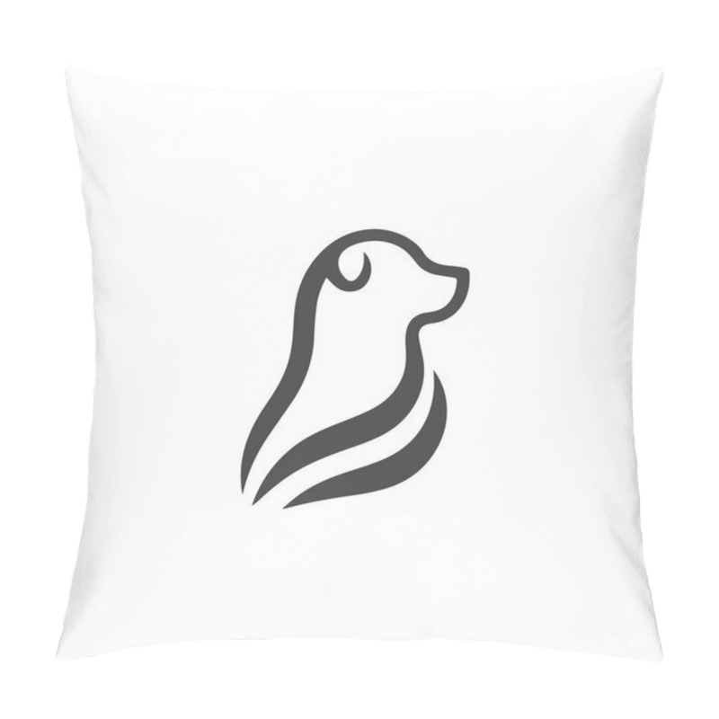 Personality   Simple Dog Logo Design Pillow Covers