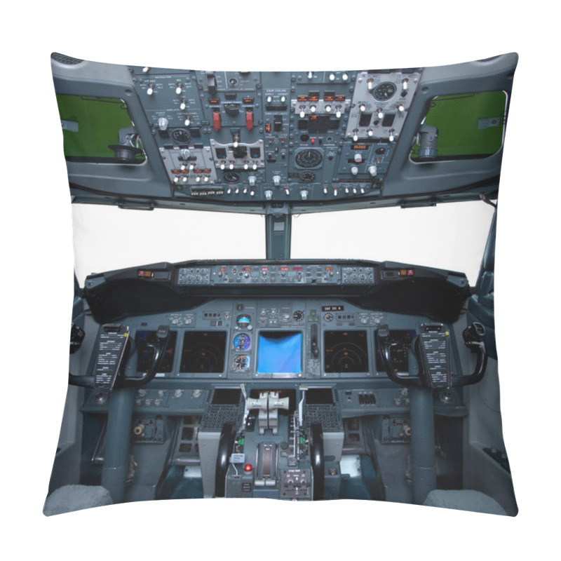 Personality  Boeing Interior, Cockpit View Inside The Airliner, Isolated Wind Pillow Covers