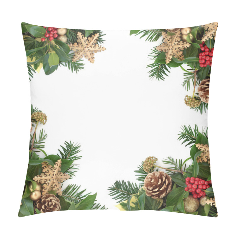 Personality  Gold Snowflake Border Pillow Covers