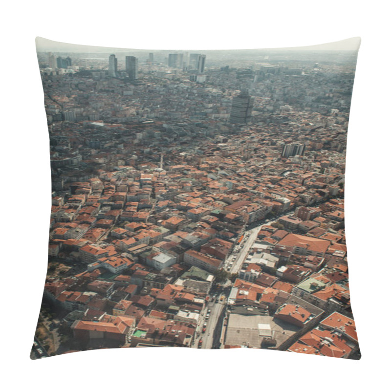 Personality  Aerial View Of City With Old And Contemporary Buildings, Istanbul, Turkey Pillow Covers