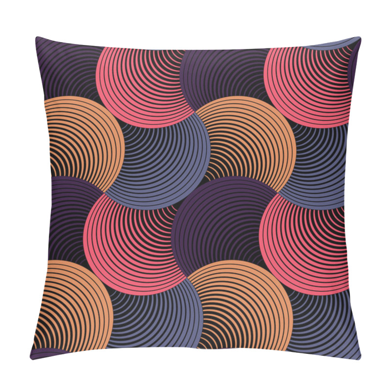 Personality  Ornate Geometric Petals Grid, Abstract Vector Seamless Pattern B Pillow Covers