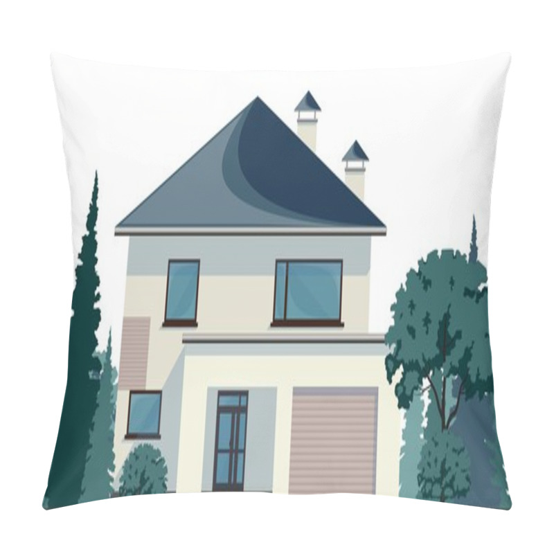 Personality  Stylish Family Home, Vector Pillow Covers