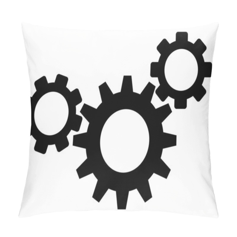 Personality  Raster Gear Mechanism Flat Icon Image Pillow Covers