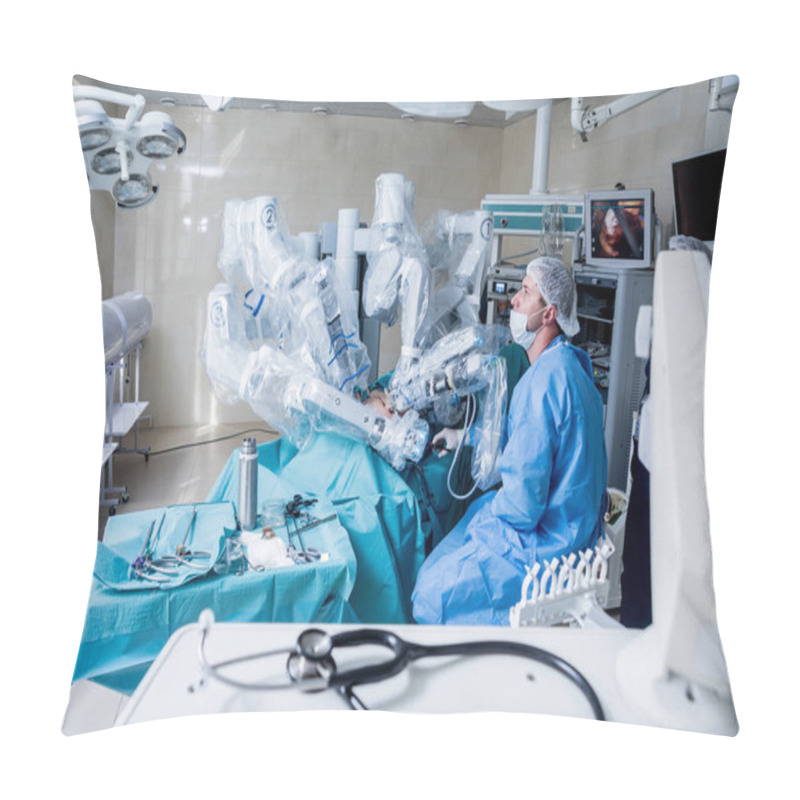 Personality  Modern Surgical System. Medical Robot. Minimally Invasive Robotic Surgery. Pillow Covers