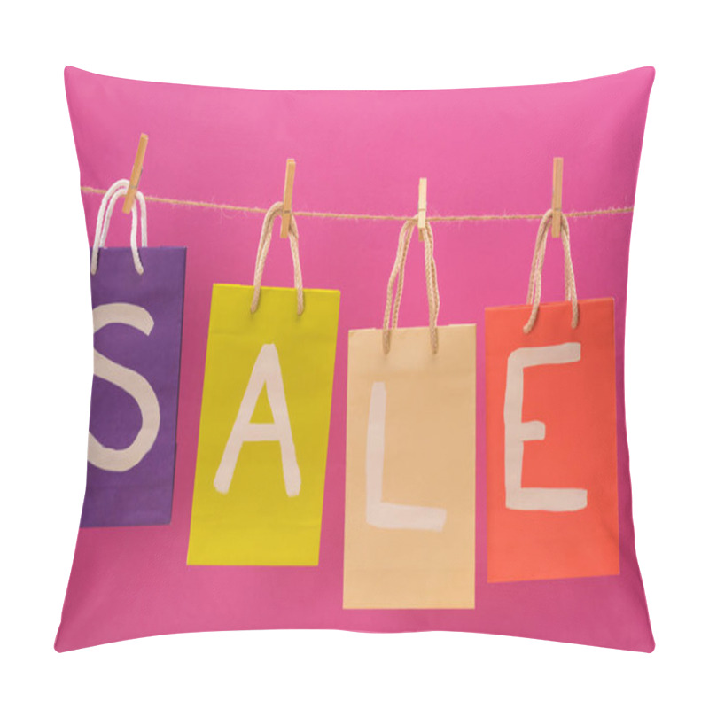 Personality  Sale Signs On Shopping Bags Pillow Covers