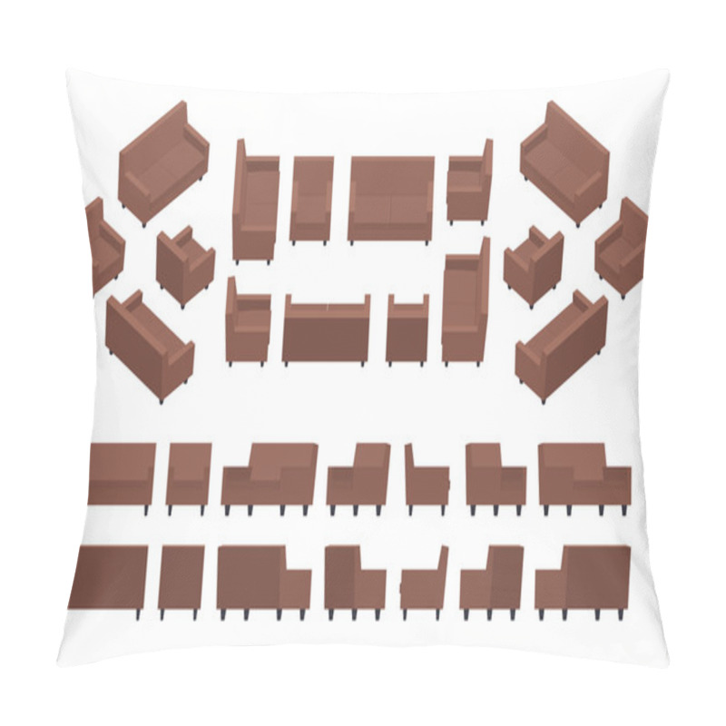 Personality  Isometric Modern Armchair And Sofa Pillow Covers